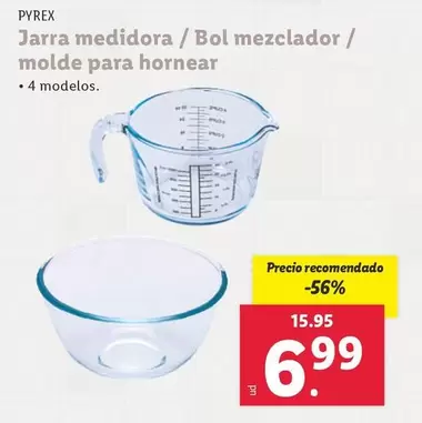 Oferta de Pyrex - Jarra Medidora/Bol Mezclador/Molde Para Hornear  por 6,99€ en Lidl