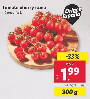 Oferta de Tomate Cherry Rama  por 1,99€ en Lidl