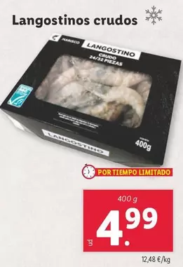 Oferta de Langostinos Crudos  por 4,99€ en Lidl