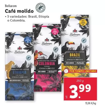 Oferta de Bellarom - Café Molido  por 3,99€ en Lidl