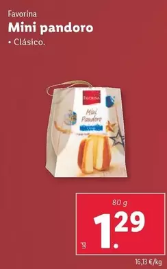 Oferta de Favorina - Mini Pandoro por 1,29€ en Lidl