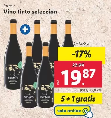 Oferta de Encanto - Vino Tinto Selección  por 19,87€ en Lidl