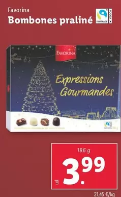 Oferta de Favorina - Bombones Praliné  por 3,99€ en Lidl