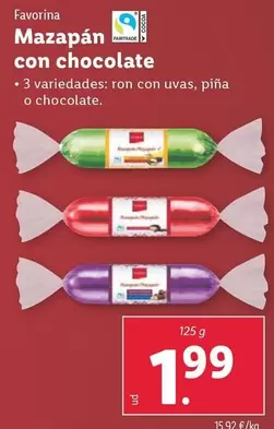 Oferta de Favorina - Mazapán Con Chocolate por 1,99€ en Lidl