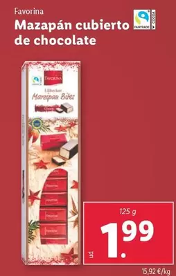 Oferta de Favorina - Mazapán Cubierto De Chocolate por 1,99€ en Lidl