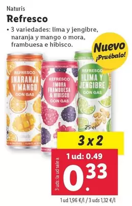 Oferta de Naturis - Refresco por 0,49€ en Lidl