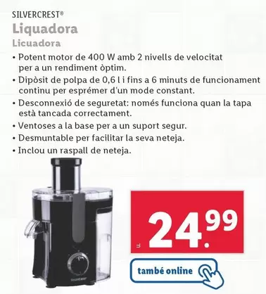 Oferta de SilverCrest - Licuadora por 24,99€ en Lidl