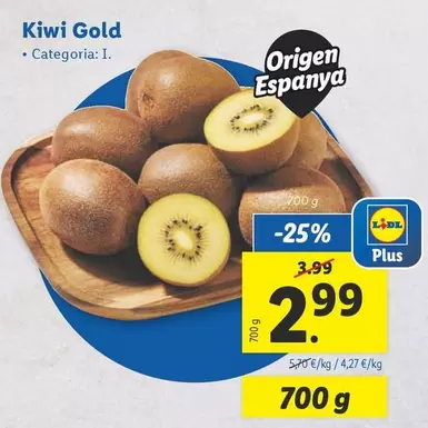 Oferta de Kiwi Gold por 2,99€ en Lidl