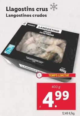 Oferta de Langostinos Crudos por 4,99€ en Lidl