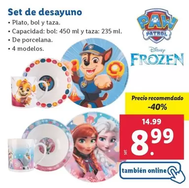 Oferta de Set De Desayuno por 8,99€ en Lidl