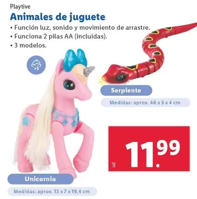 Oferta de Playtive - Animales De Juguete por 11,99€ en Lidl