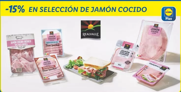 Oferta de Realvalle - Jamón Cocido en Lidl