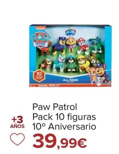 Oferta de Paw Patrol - Pack 10 Figuras 10° Aniversario por 39,99€ en Carrefour