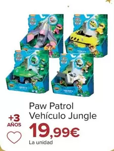 Oferta de Paw Patrol - Vehiculo Jungle por 19,99€ en Carrefour