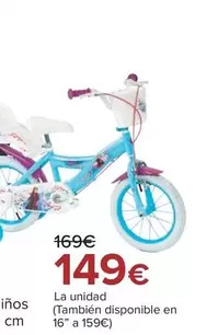 Oferta de Bicicleta 14" Spider-Man O Frozen" por 149€ en Carrefour