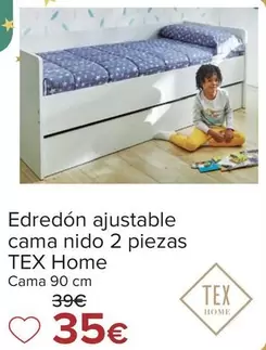 Oferta de Tex Home - Edredon Ajustable Cama Nido 2 Piezas por 35€ en Carrefour