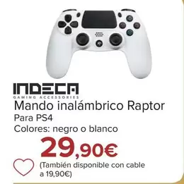 Oferta de Indeca - Mando Inalambrico  Raptor por 29,9€ en Carrefour