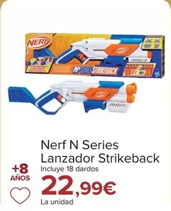 Oferta de Nerf - N Series Lanzador Strikeback por 22,99€ en Carrefour