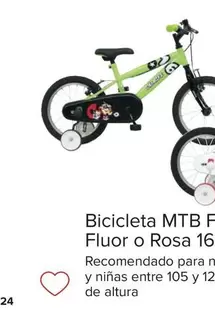 Oferta de Bicicleta Mtb First Fluor O Rosa 16" 124" por 119€ en Carrefour