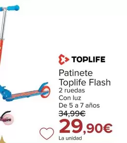 Oferta de Toplife - Patinete Flash por 29,9€ en Carrefour