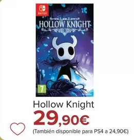 Oferta de Nintendo SWITCH - Hollow Knight por 29,9€ en Carrefour