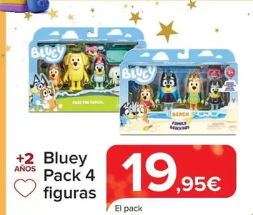 Oferta de Bluey - Pack 4 Figuras por 19,95€ en Carrefour