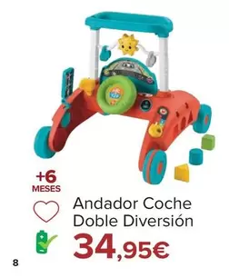 Oferta de Fisher-Price - Andador Coche Doble Diversion por 34,95€ en Carrefour