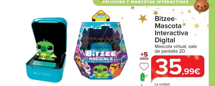 Oferta de Bitzee - Mascota Interactiva Digital por 35,99€ en Carrefour