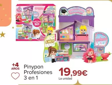 Oferta de PinyPon - Profesiones 3 En 1 por 19,99€ en Carrefour