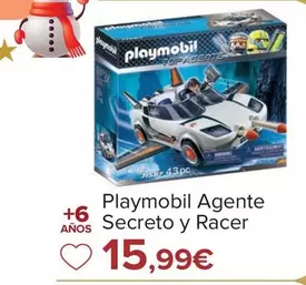 Oferta de Playmobil - Agente Secreto Y Racer por 15,99€ en Carrefour