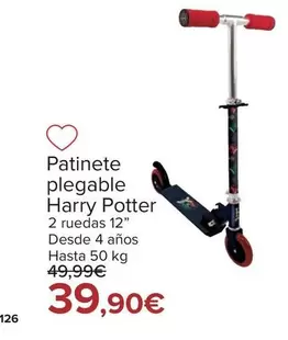 Oferta de Patinete Plegable  Harry Potter por 39,9€ en Carrefour