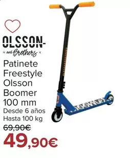 Oferta de Olsson - Patinete Freestyle Boomer 100 Mm por 49,9€ en Carrefour