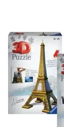 Oferta de Ravensburger - Kinder Puzzle 3D Torre Eiffel , Big Ben , Lamborghini , Porsche , Ferrari por 23,99€ en Carrefour