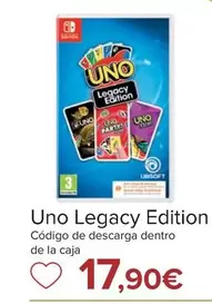 Oferta de Nintendo SWITCH  - Uno Legacy Edition por 17,9€ en Carrefour