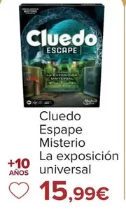 Oferta de Cluedo - Espape Misterio La Exposicion Universal por 15,99€ en Carrefour