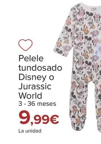 Oferta de TEX - Pelele Tundosado Disney O Jurassic World por 9,99€ en Carrefour