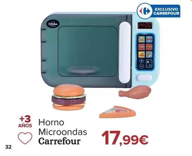 Oferta de  Carrefour - Horno Microondas por 17,99€ en Carrefour