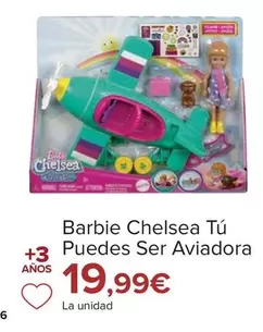 Oferta de Barbie - Chelsea Tu Puedes Ser Aviadora por 19,99€ en Carrefour