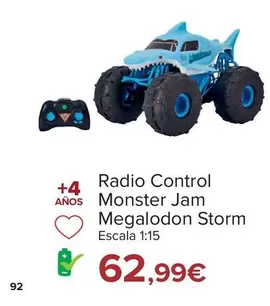 Oferta de Monster Jam - Radio Control Megalodon Storm por 62,99€ en Carrefour