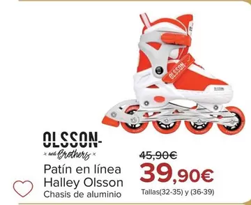 Oferta de Halley Olsson - Patin En Linea  por 39,9€ en Carrefour