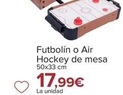 Oferta de Futbolín O Air Hockey De Mesa por 17,99€ en Carrefour