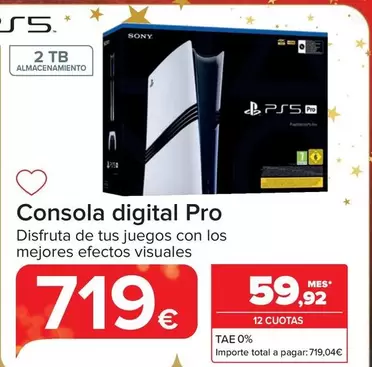 Oferta de Sony - Consola Digital Pro por 7,19€ en Carrefour