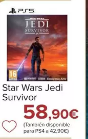 Oferta de Star Wars - Jedi Survivor por 58,9€ en Carrefour