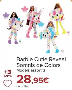 Oferta de Barbie - Cutie Reveal Sueños De Colores por 28,95€ en Carrefour