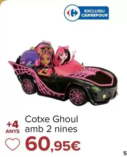 Oferta de Monster High - Coche Ghoul Con 2 Munecas por 60,95€ en Carrefour