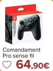 Oferta de Nintendo SWITCH  - Mando Pro Inalambrico por 64,9€ en Carrefour