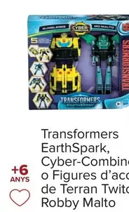 Oferta de Transformers Earthspark Cyber-Combiner O Figuras De Accion De Terran Twitch Y Robby Malto por 26,95€ en Carrefour