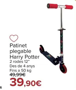 Oferta de Patinete Plegable  Harry Potter por 39,9€ en Carrefour