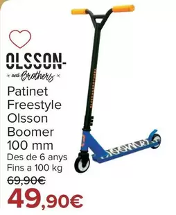 Oferta de Olsson - Patinete Freestyle Boomer 100 Mm por 49,9€ en Carrefour