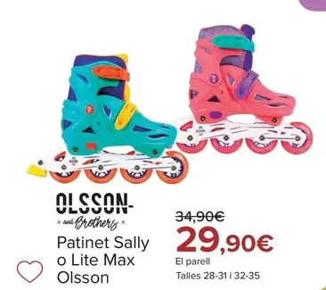 Oferta de Olsson - Patinete Sally O Lite Max por 29,9€ en Carrefour